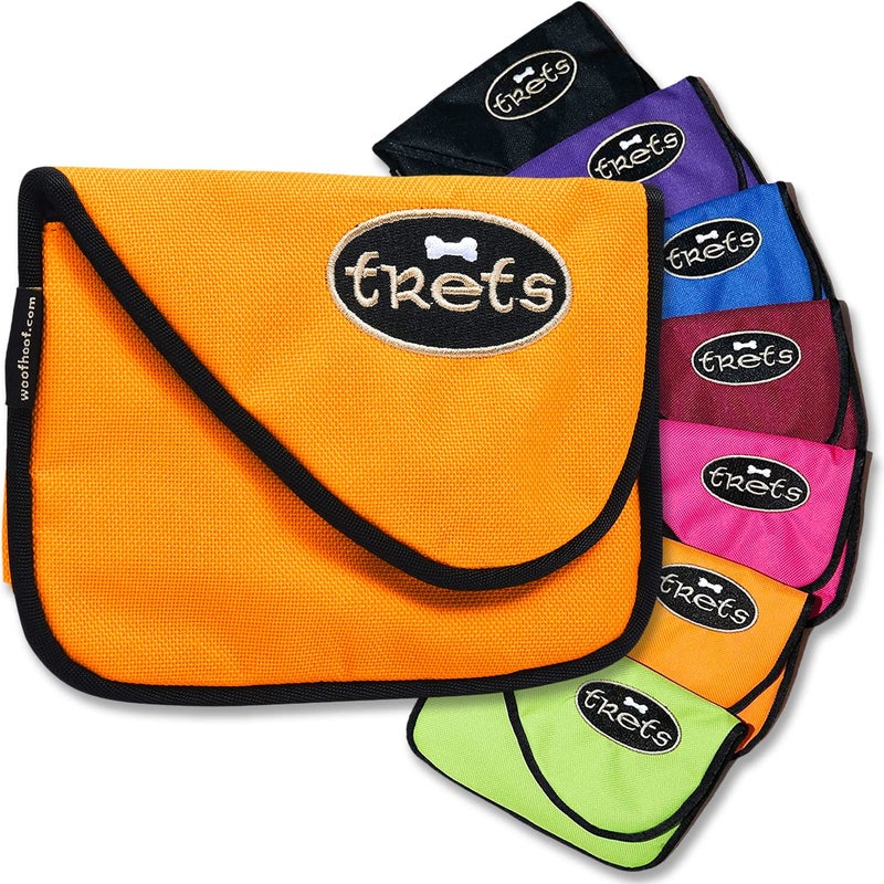Woofhoof Dog Treat Pouch, Orange Training Treat Pouch - Clip On Dog Treat Holder, Innovative No Spill Design, Magnetic Flap, Expandable Gusset, Made of Durable Nylon, Machine Washable - Image 1